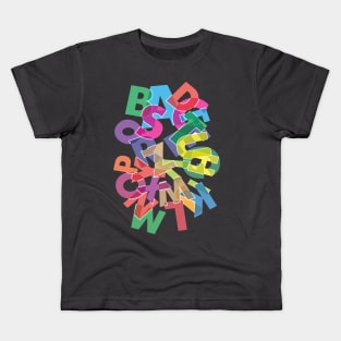 Bright dancing alphabet letters Kids T-Shirt